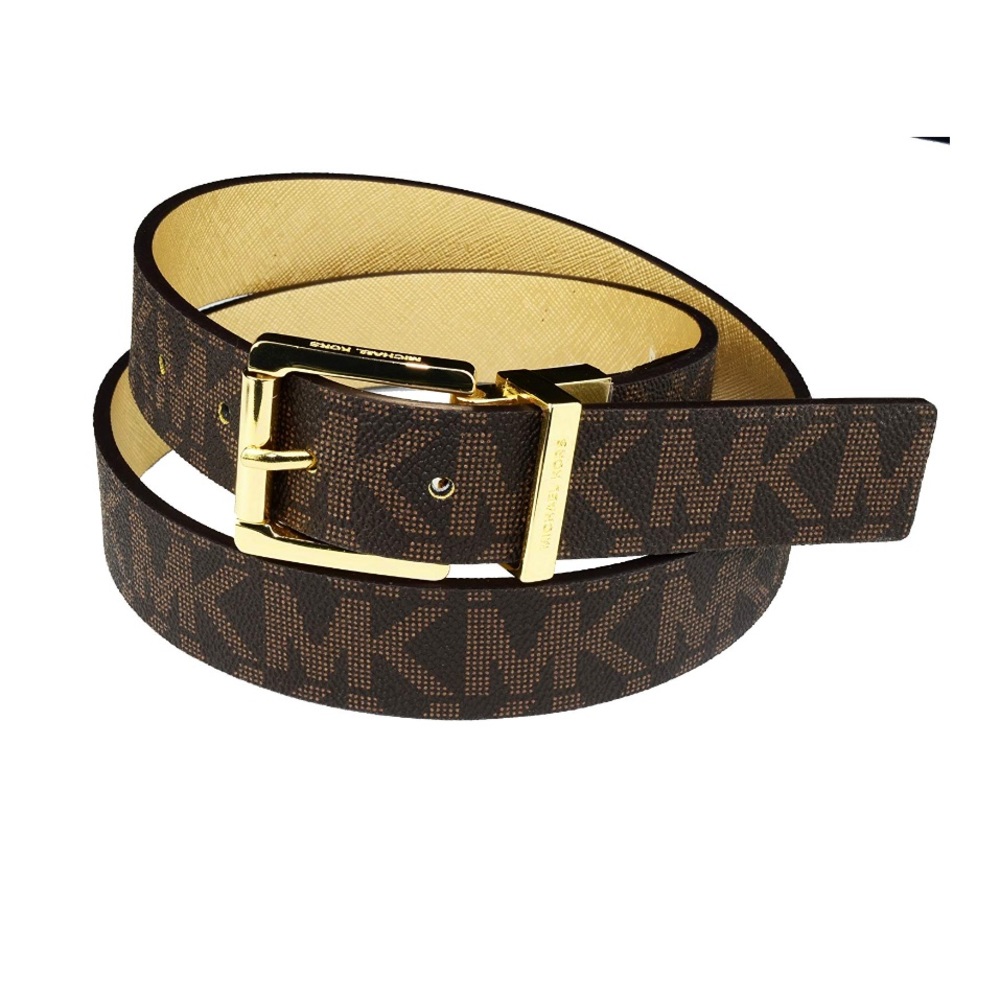 Michael Kors Reversible Logo/Gold Belt - authentic
